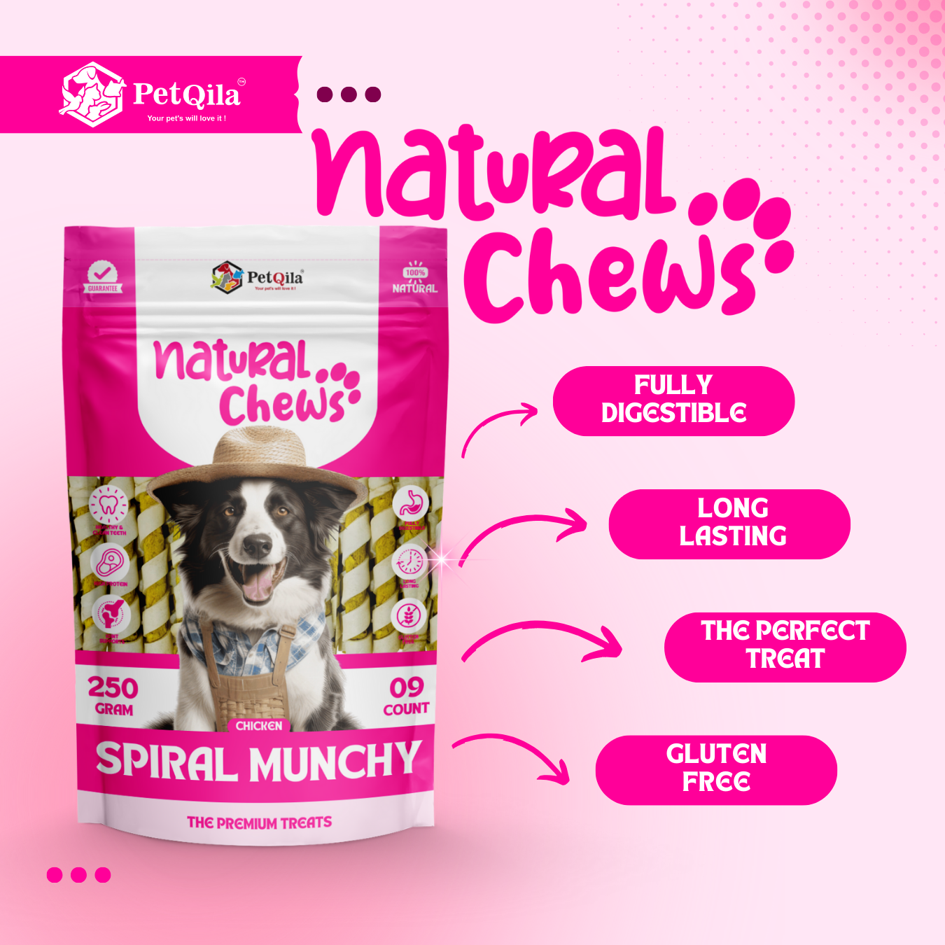 Dog Chew bone manufacturers Sticks for Healthy Teeth Natural treats long lasting petqila Chew