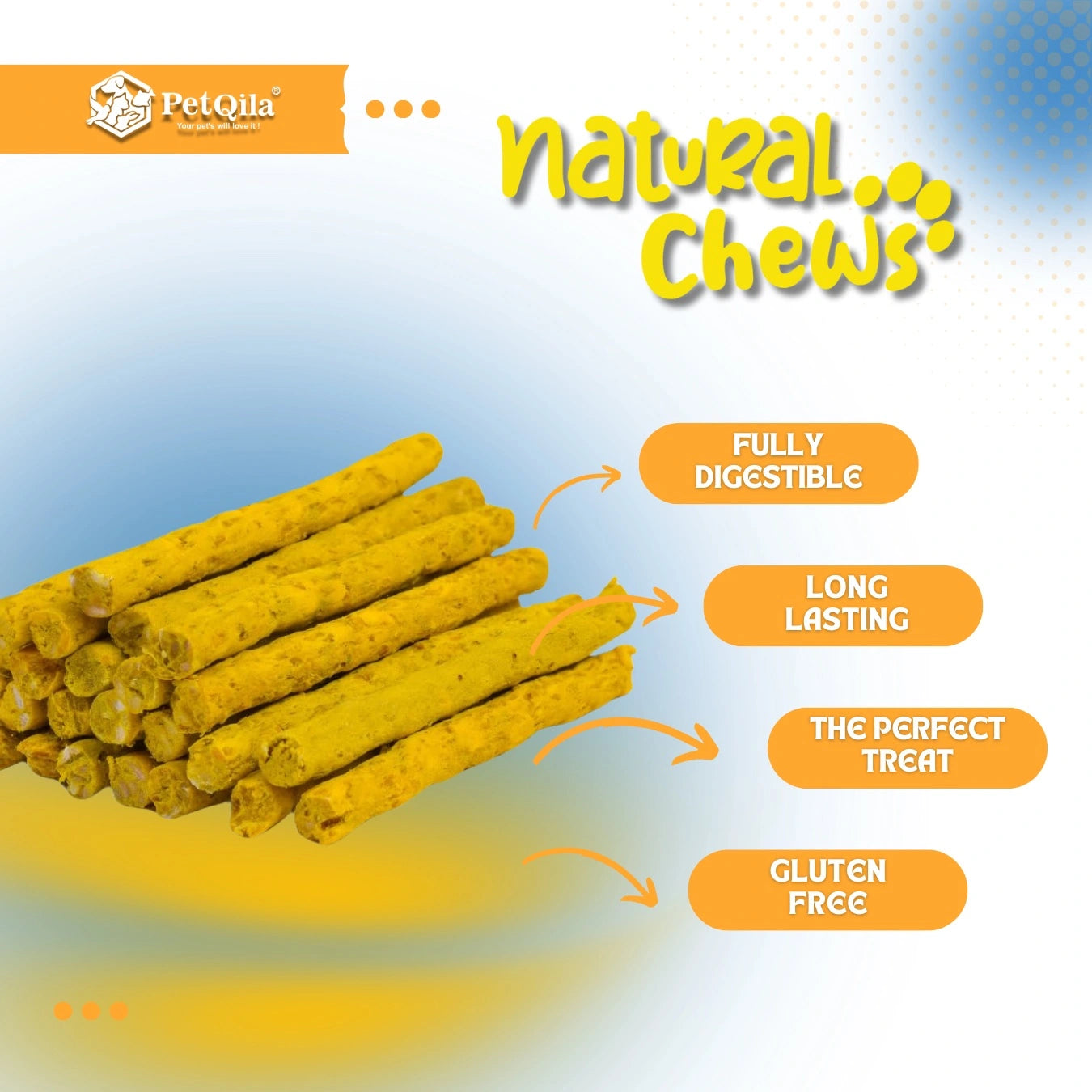 Dog Munchy Stick, Chicken Flavor for All Life Stages & All Breeds-Dog Natural Treats