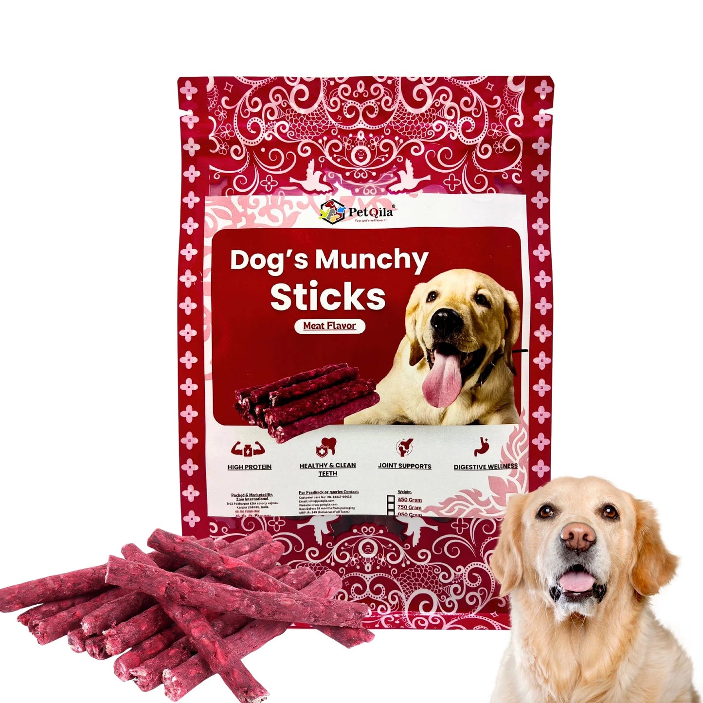 Dog Munchy Stick Mutton Flavor for All Life Stages & All Breeds-Dog Chew Treats