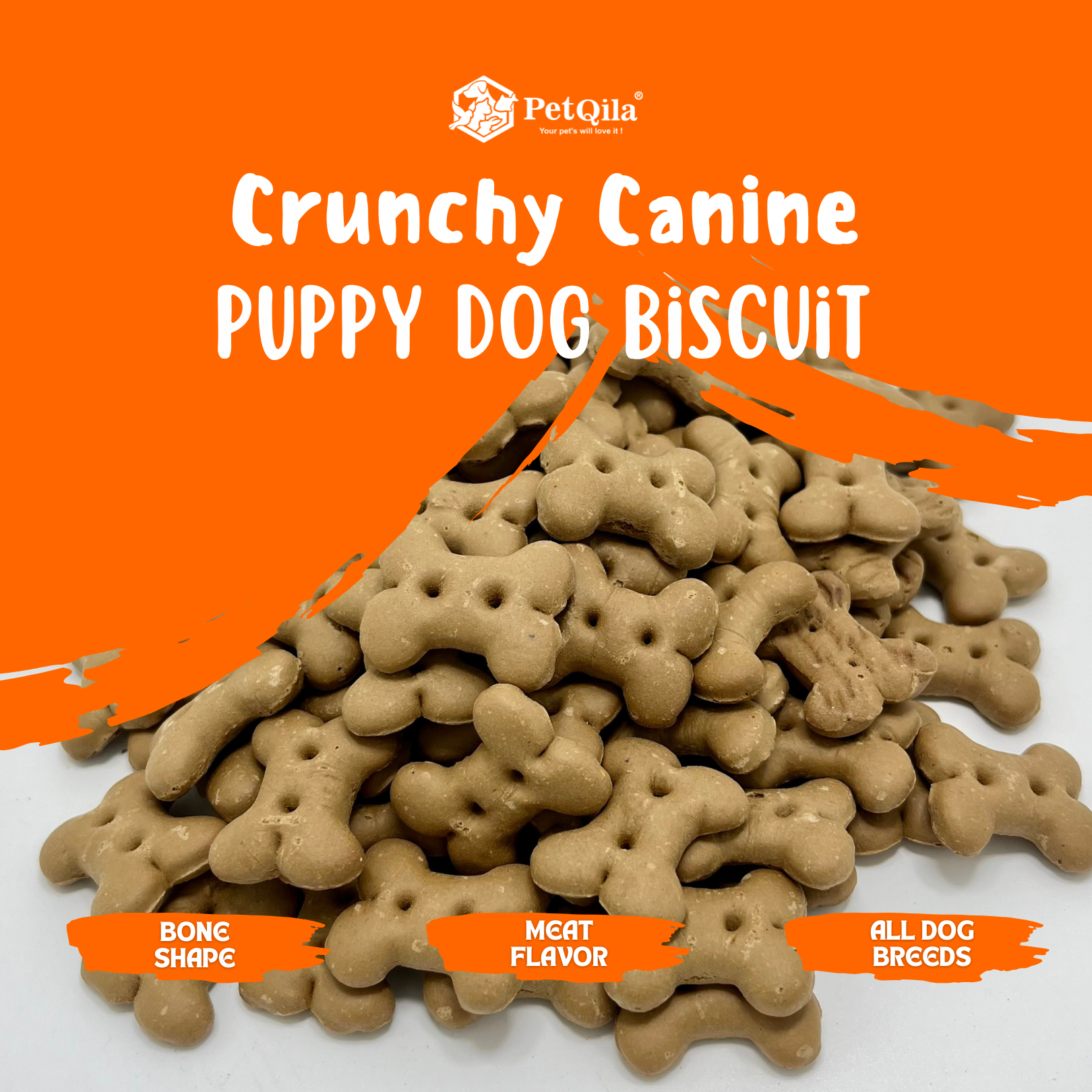 Treat your furry friend to Petqila Natural Dog Biscuits – healthy, all-natural treats made with premium ingredients. Perfect for training, rewarding, and snacking. Buy online in India today!