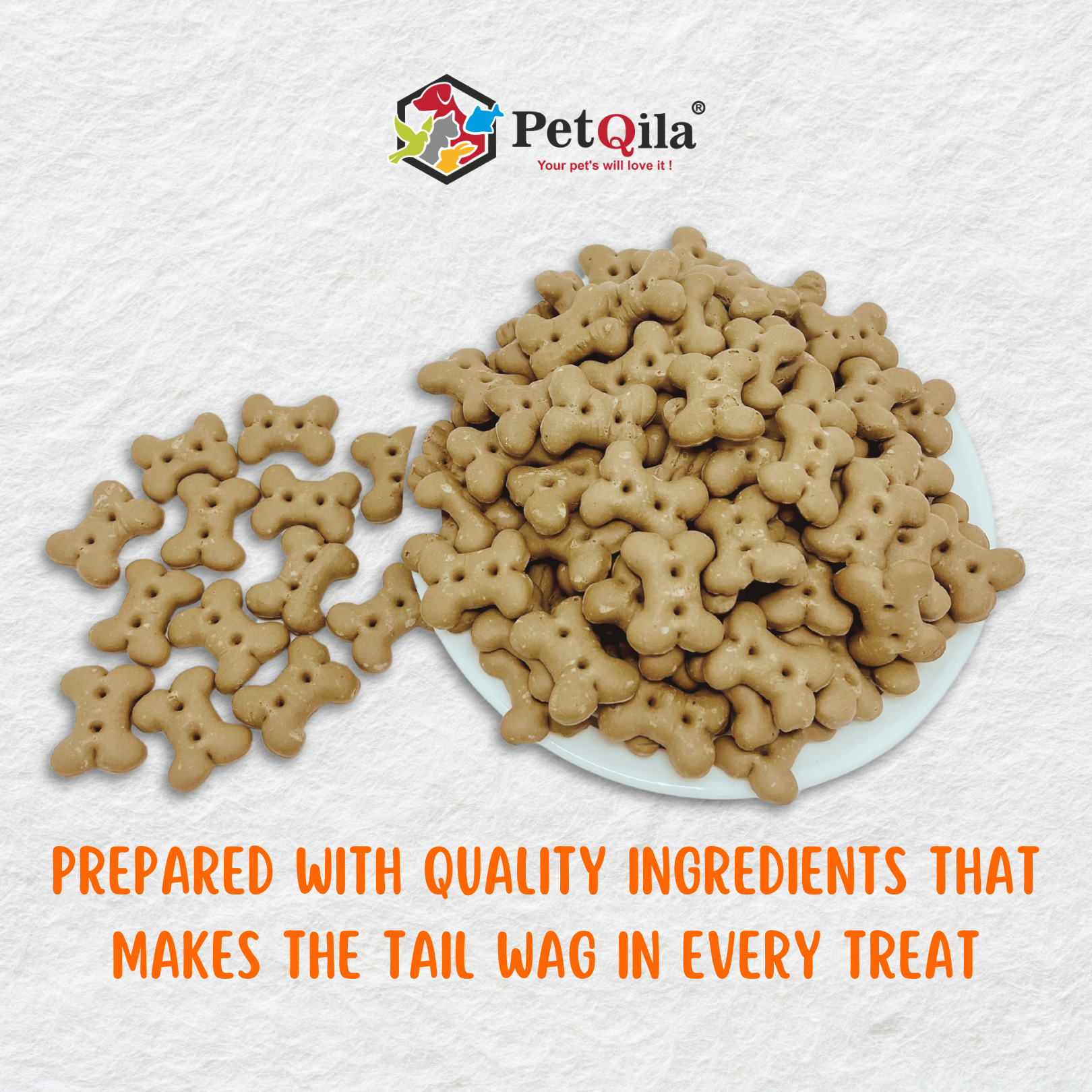Treat your furry friend to Petqila Natural Dog Biscuits – healthy, all-natural treats made with premium ingredients. Perfect for training, rewarding, and snacking. Buy online in India today!