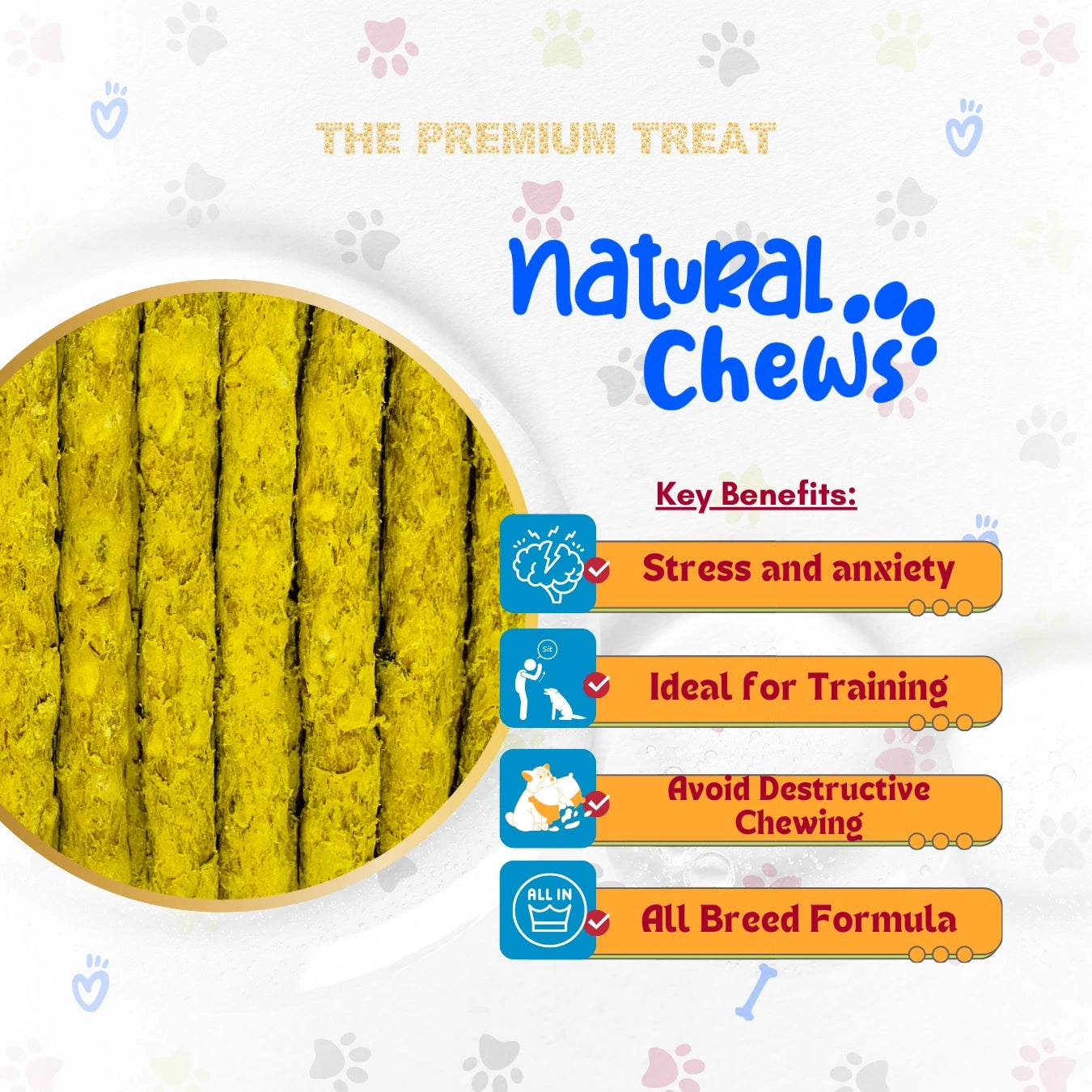 Dog Munchy Stick, Chicken Flavor for All Life Stages & All Breeds-Dog Natural Treats