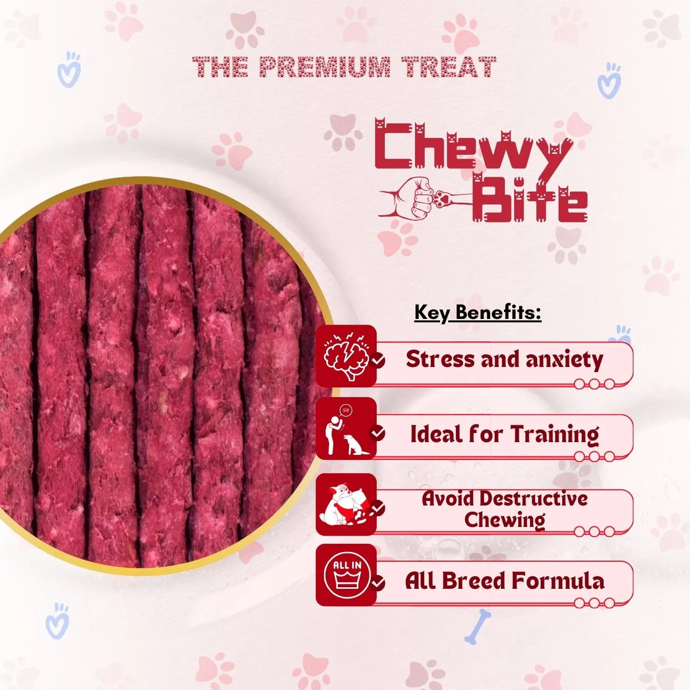 Dog Munchy Stick Mutton Flavor for All Life Stages & All Breeds-Dog Chew Treats