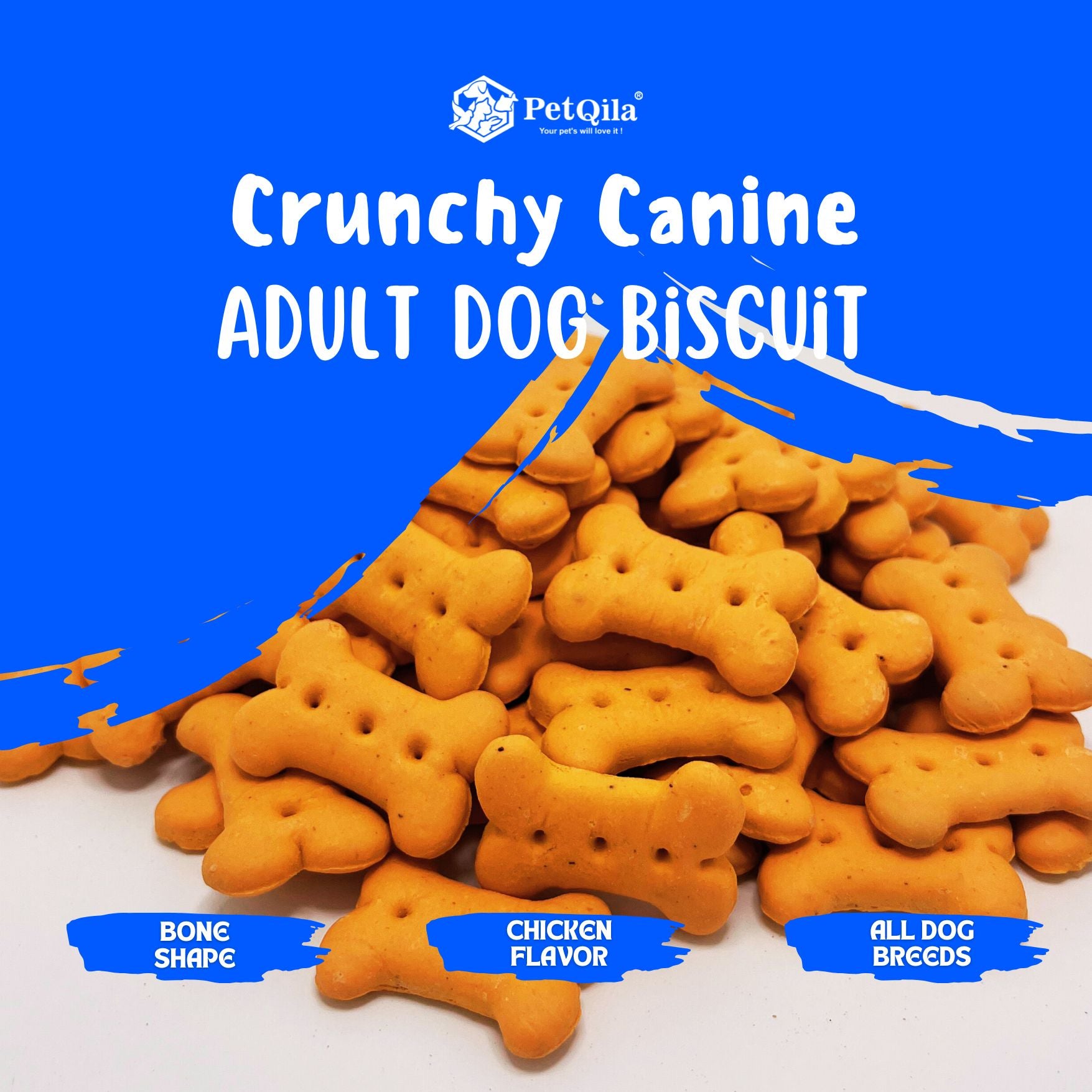 Treat your furry friend to Petqila Natural Dog Biscuits – healthy, all-natural treats made with premium ingredients. Perfect for training, rewarding, and snacking. Buy online in India today!