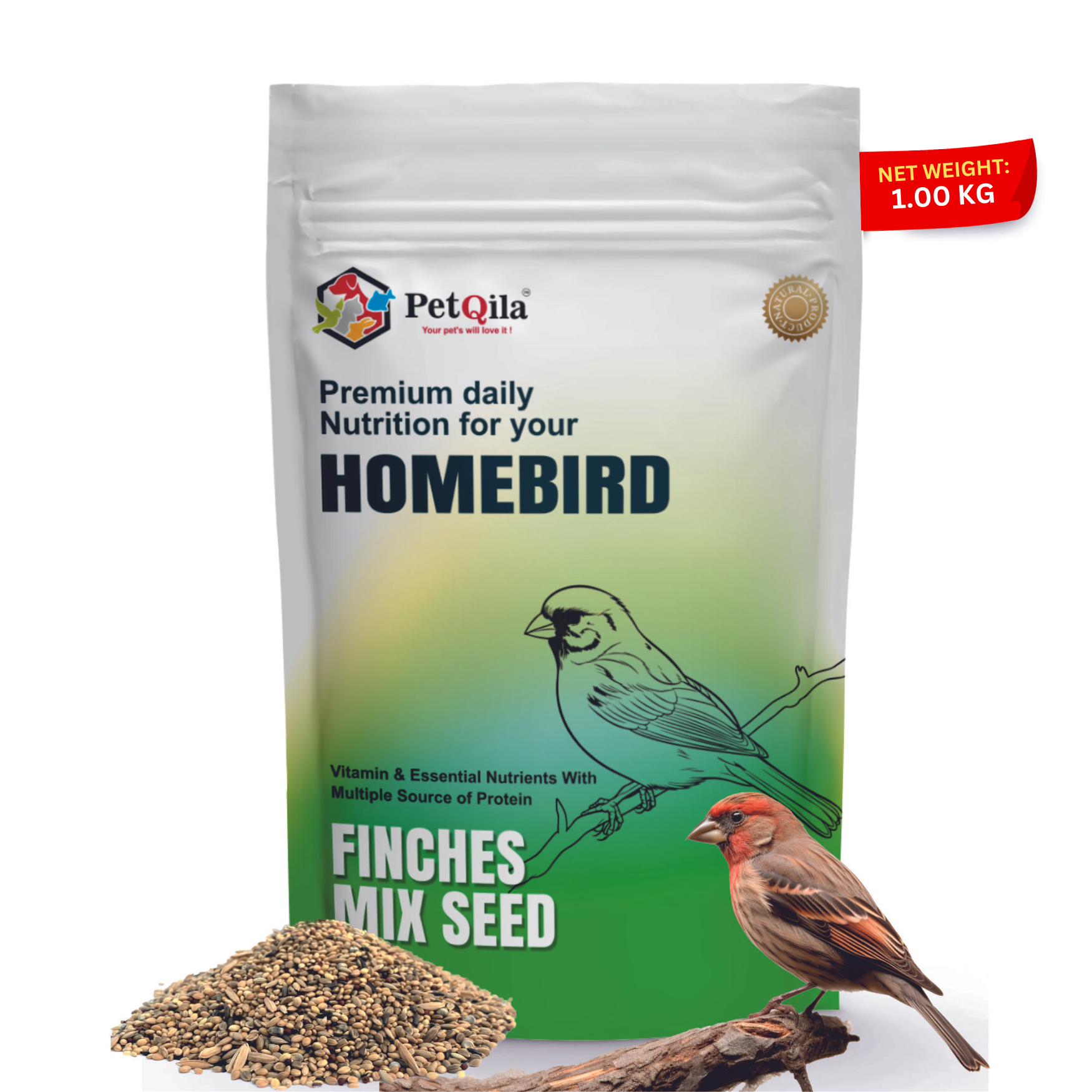 Premium Finches' Delight: Nourish Their Colors with Quality Bird Food!