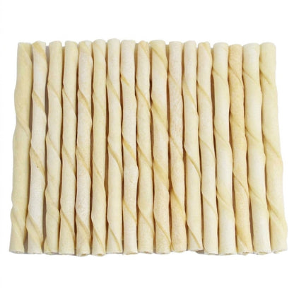 PetQila Natural Dog Twisted Sticks – Rawhide-Dental Chews