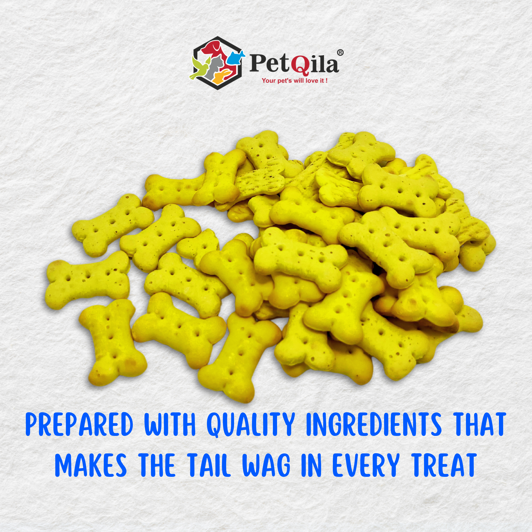 Shop Petqila Natural Dog Biscuits – healthy, all-natural treats made with premium ingredients. Perfect for rewarding, training, and snacking. Buy online in India today