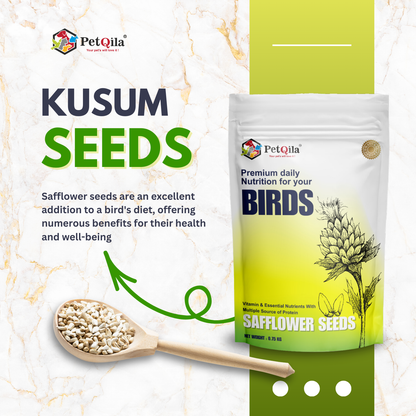 Safflower Seeds Kusum beej for Exotic birds 1 Kg