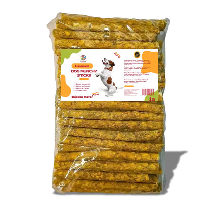 PetQila Chicken Flavour Dog Munchy Sticks – Healthy Chew Treats for All Breeds – 2 & 5 kg Pack