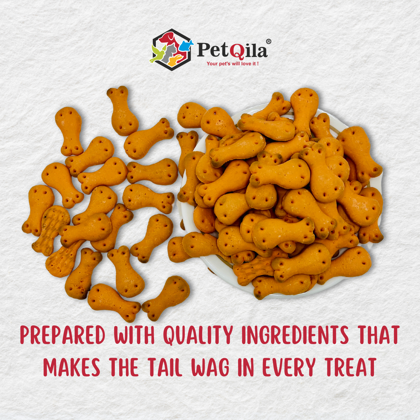 Petqila natural dog biscuits made with healthy, all-natural ingredients, perfect for training and rewarding dogs