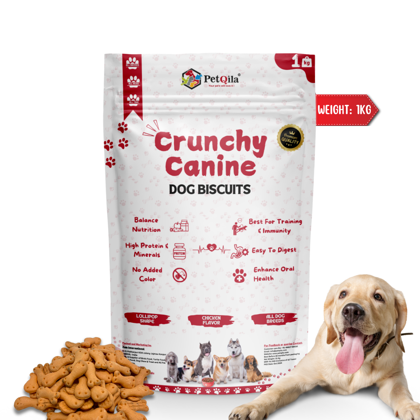 Petqila natural dog biscuits made with healthy, all-natural ingredients, perfect for training and rewarding dogs.