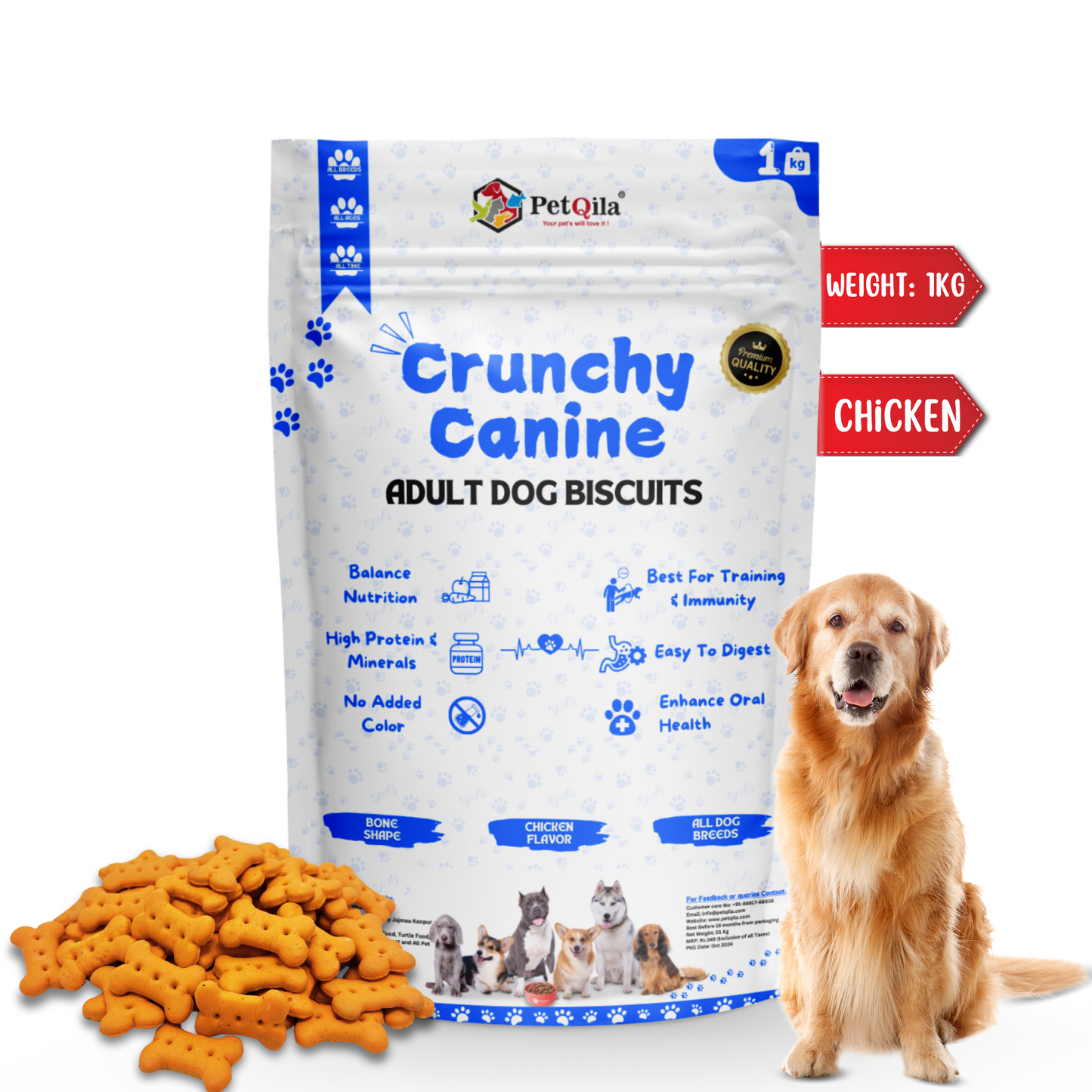 Discover Petqila Dog Biscuits – crunchy, healthy, and made with natural ingredients. Perfect for dogs of all sizes. Shop the best dog treats online in India