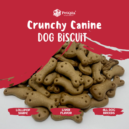 Petqila Crunchy Canine Dog Biscuits – Healthy & Delicious Treats for Dogs 1 KG liver Flavor