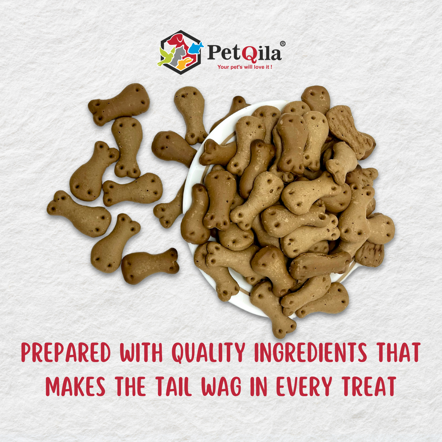 Petqila Crunchy Canine Dog Biscuits – Healthy & Delicious Treats for Dogs 1 KG liver Flavor