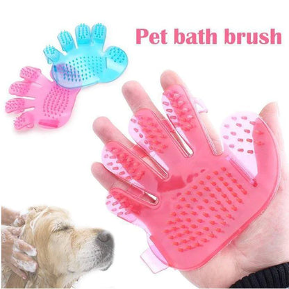 Petqila Rubber pet Cleaning Massaging Grooming Glove Brush