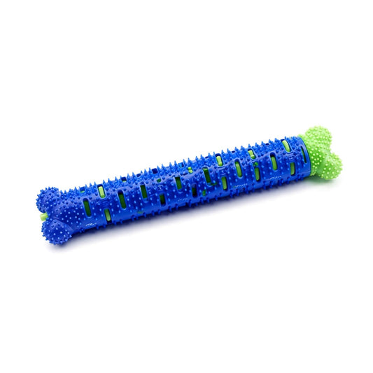 Dog Dental Toothbrush Chew Toy | Teeth Cleaning Brush Stick | Natural Rubber Dental Cleaning Toy for Puppies & Adult Dogs | Interactive Chew Toy