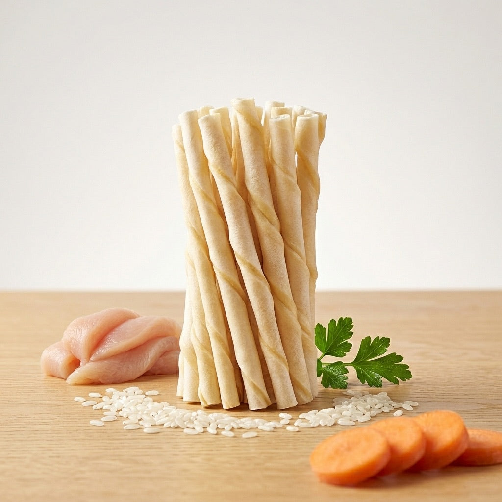 PetQila Natural Dog Twisted Sticks – Rawhide-Dental Chews