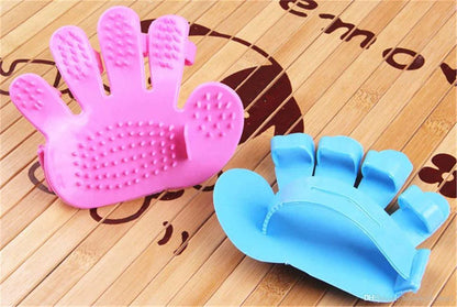 Petqila Rubber pet Cleaning Massaging Grooming Glove Brush