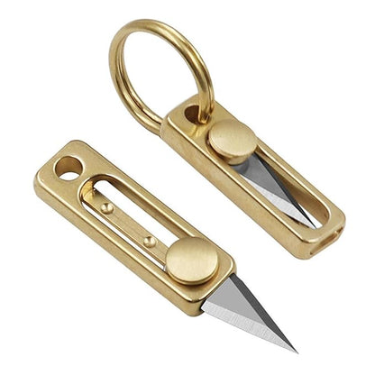 Petqila Brass Mini Scalpel With Keychain Hole Package Opener Scalpel Key Chain Pendant|Scalpels & Blades