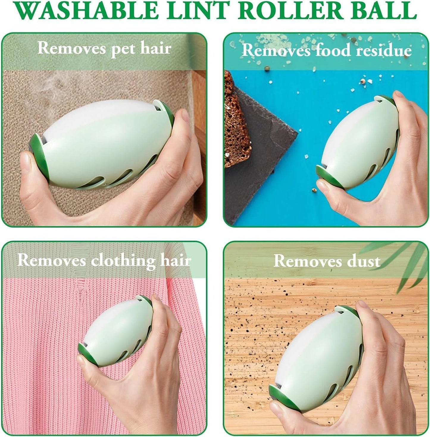 Reusable Washable Lint Roller for Clothes | Sticky Gel Pet Hair Remover | Portable Dust & Lint Cleaner for Sofa, Carpet, Car Seat, Bed Sheet & Furniture