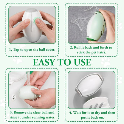Reusable Washable Lint Roller for Clothes | Sticky Gel Pet Hair Remover | Portable Dust & Lint Cleaner for Sofa, Carpet, Car Seat, Bed Sheet & Furniture